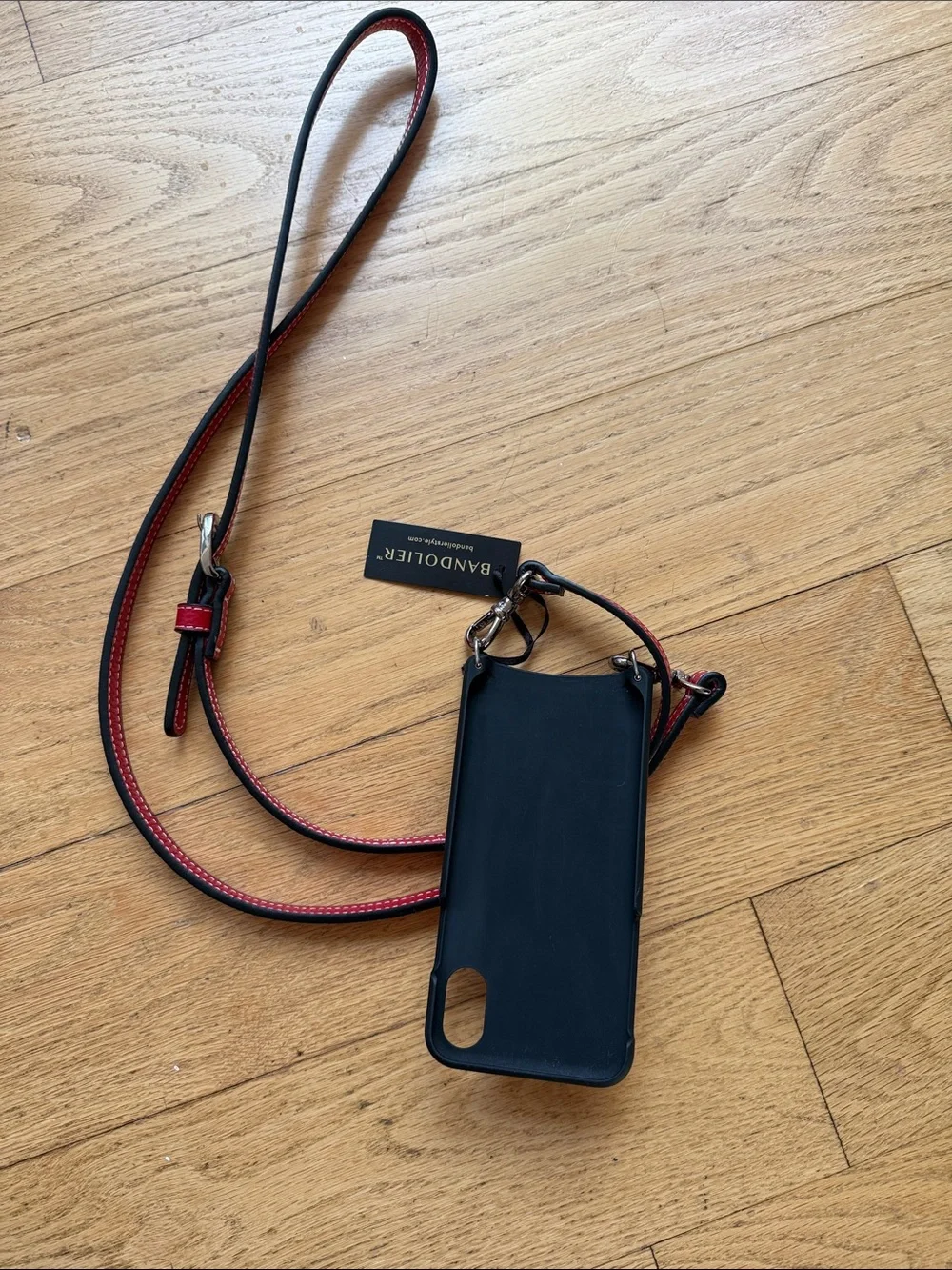 Bandolier Red Leather Crossbody iPhone X/Xs Case with Strap ❤️ NWT